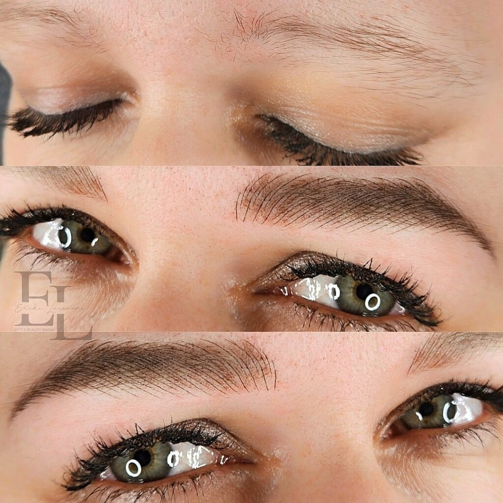 Pudrové obočie vs microblading / phishading