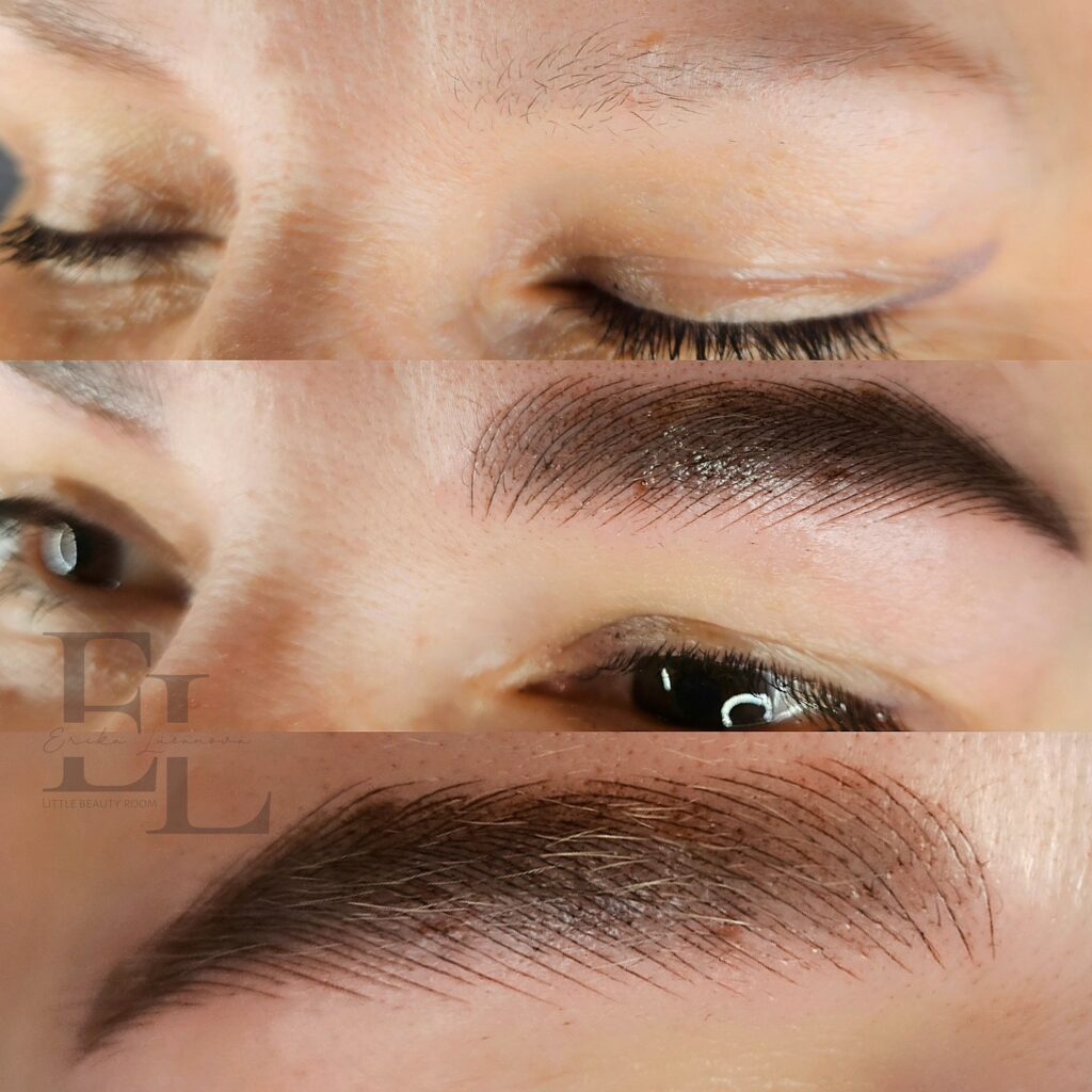 microblading a shading
